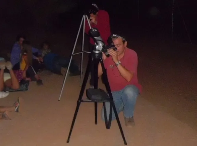 Observación astronómica en Quimpi